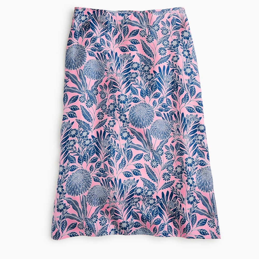 J.Crew X Abigail Borg silk slip skirt